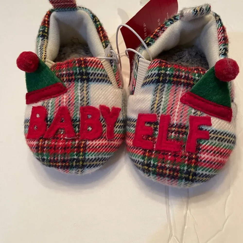 BABY SLIPPERS, 3-6mo, BABY ELF‎